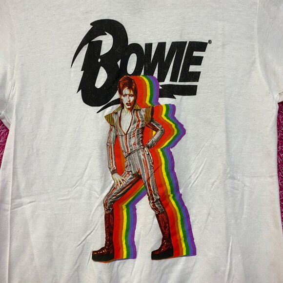 David Bowie Star Man Rainbow Rock Tshirt size Small - Picture 2 of 4